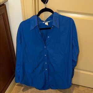 H&M Royal Blue Button-Down Shirt